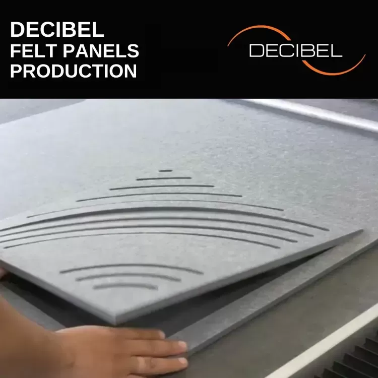 DECIBEL started the production of acoustic recycled PET felt panels