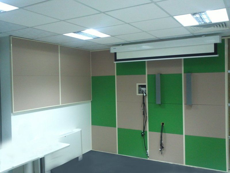 Installation of acoustic panels in Cisco offices