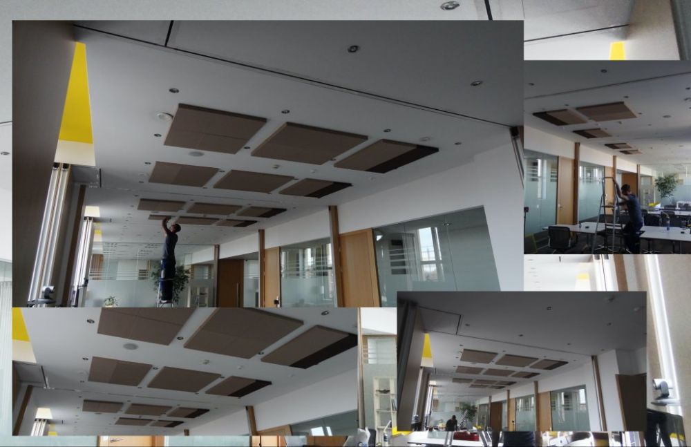 Acoustic treatment of EY office ceiling 