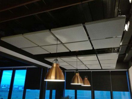 Acoustic treatment in a modern office