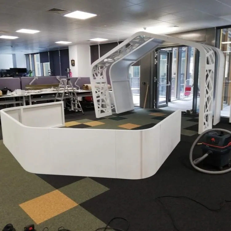 Custom acoustic treatment of an open-plan IT office