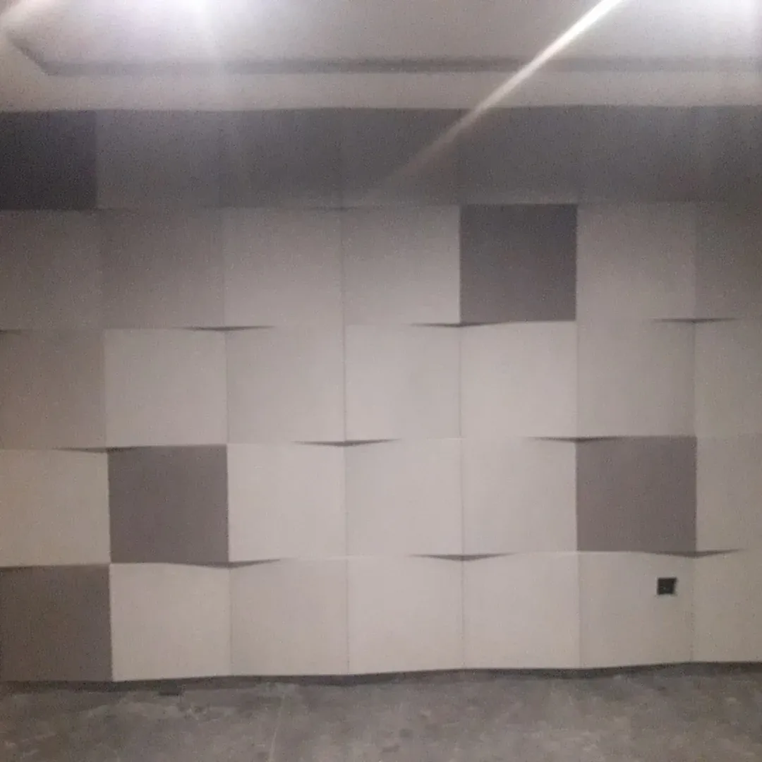 Home Cinema Acoustic Treatment with Textile and Felt Panels