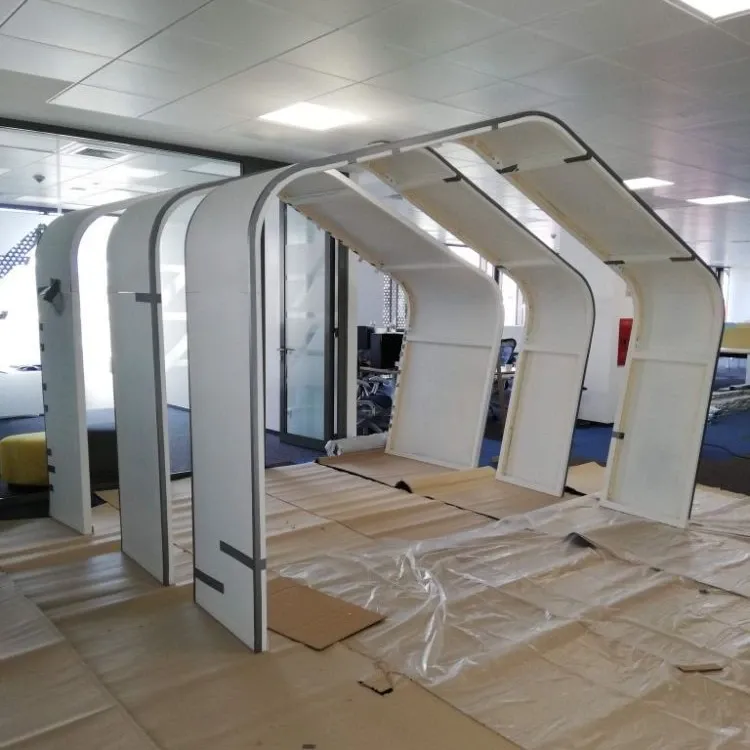 Custom acoustic treatment of an open-plan IT office