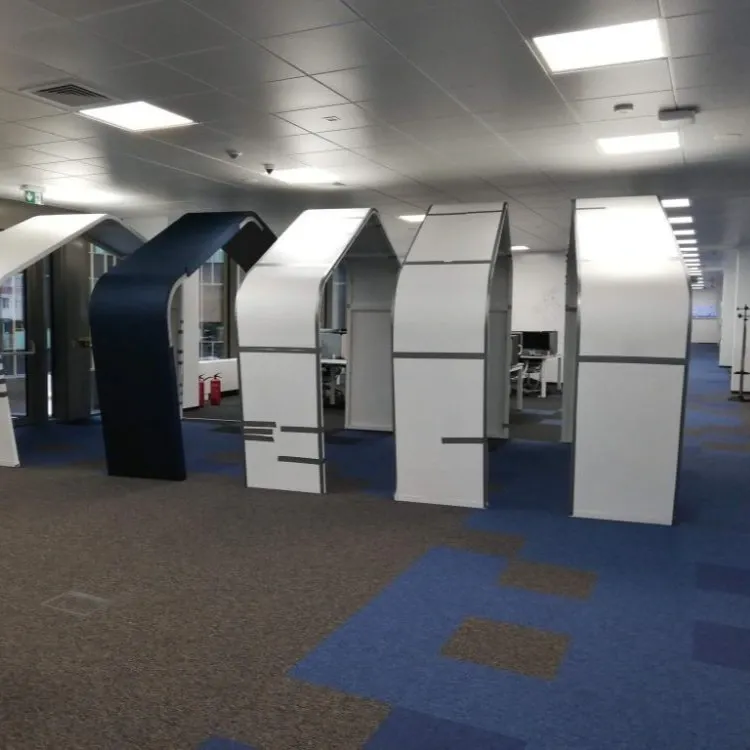 Custom acoustic treatment of an open-plan IT office
