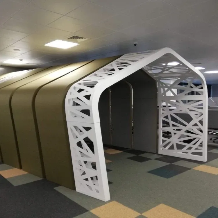 Custom acoustic treatment of an open-plan IT office