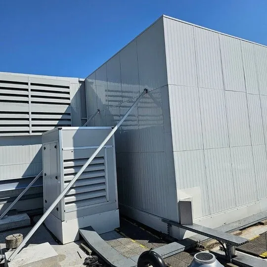 Noise Reduction for Rooftop Chillers and Generators at Rutter Facility