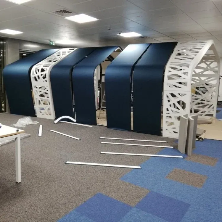 Custom acoustic treatment of an open-plan IT office