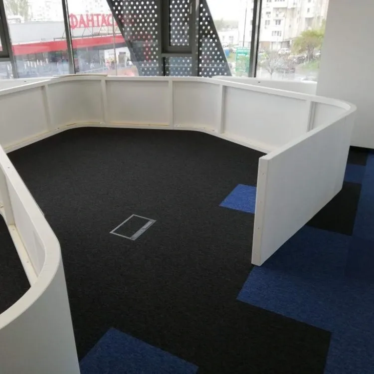 Custom acoustic treatment of an open-plan IT office