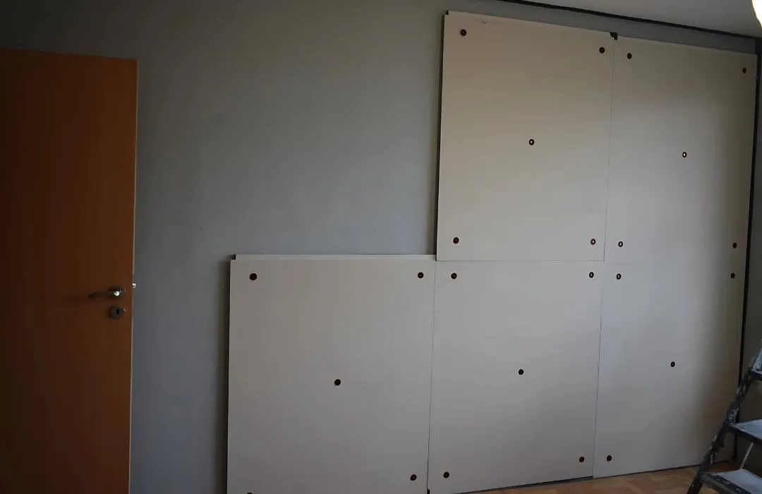 wall panels in a room