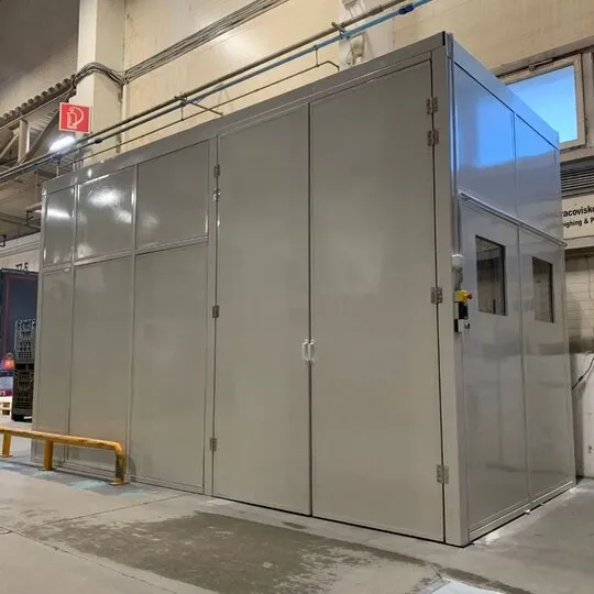Soundproofing of Noisy Machine in Industrial Hall – BOGE Elastmetall